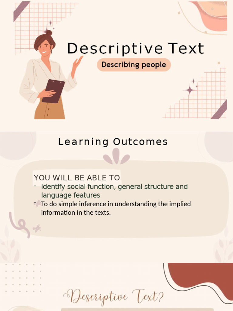 Understanding Personal Descriptions | PDF