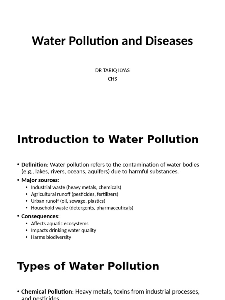 Water Pollution and Diseases | PDF | Water Purification | Water Pollution