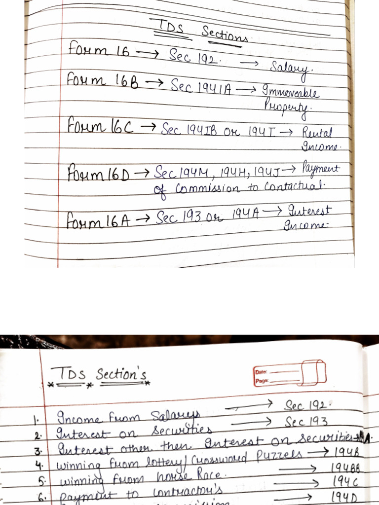 Tds Sections | PDF