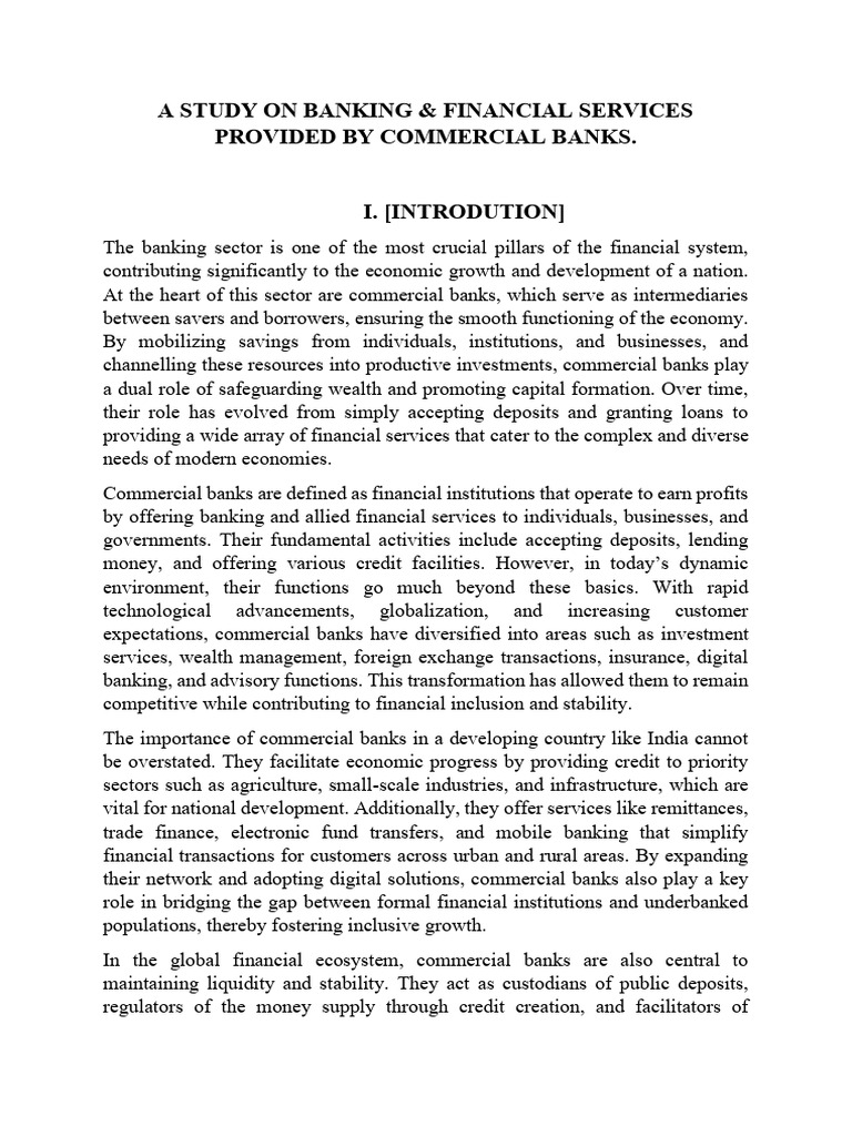 A Study on Banking 123-1 | PDF | Banks | Financial Technology