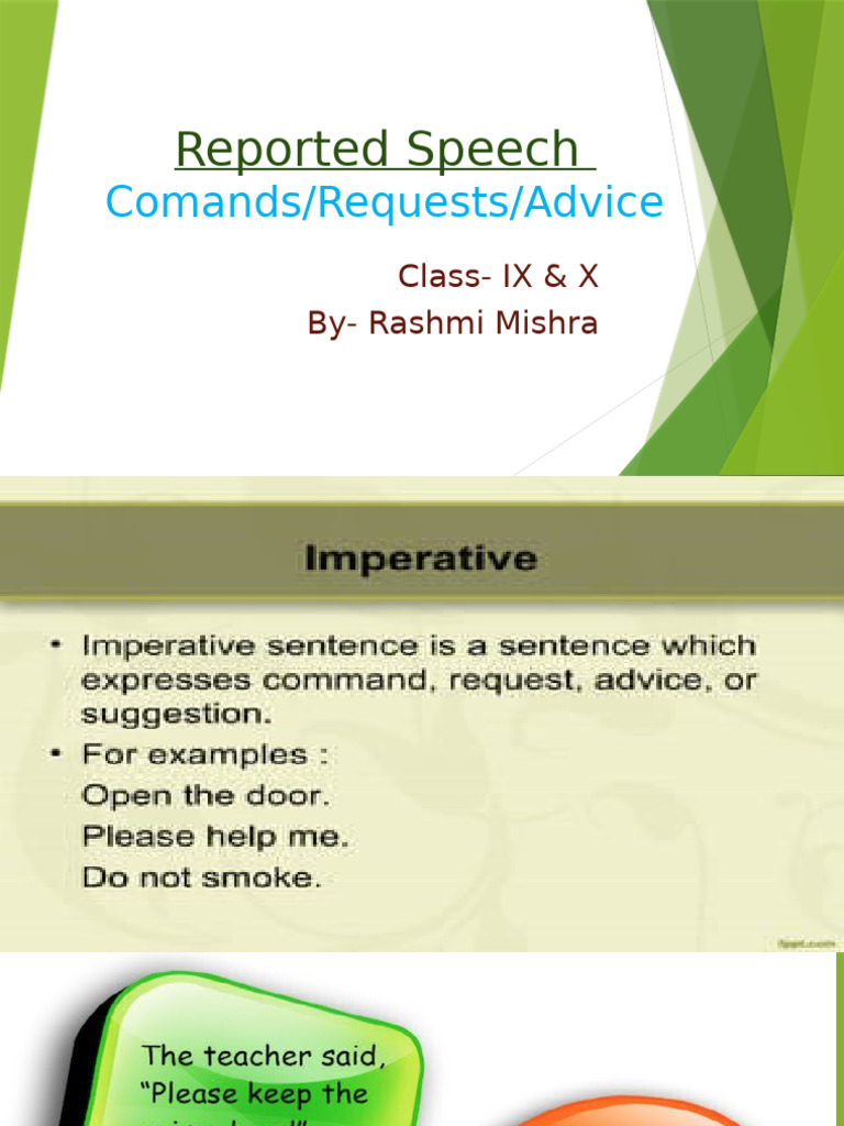 Reported Speech: Commands & Requests | PDF