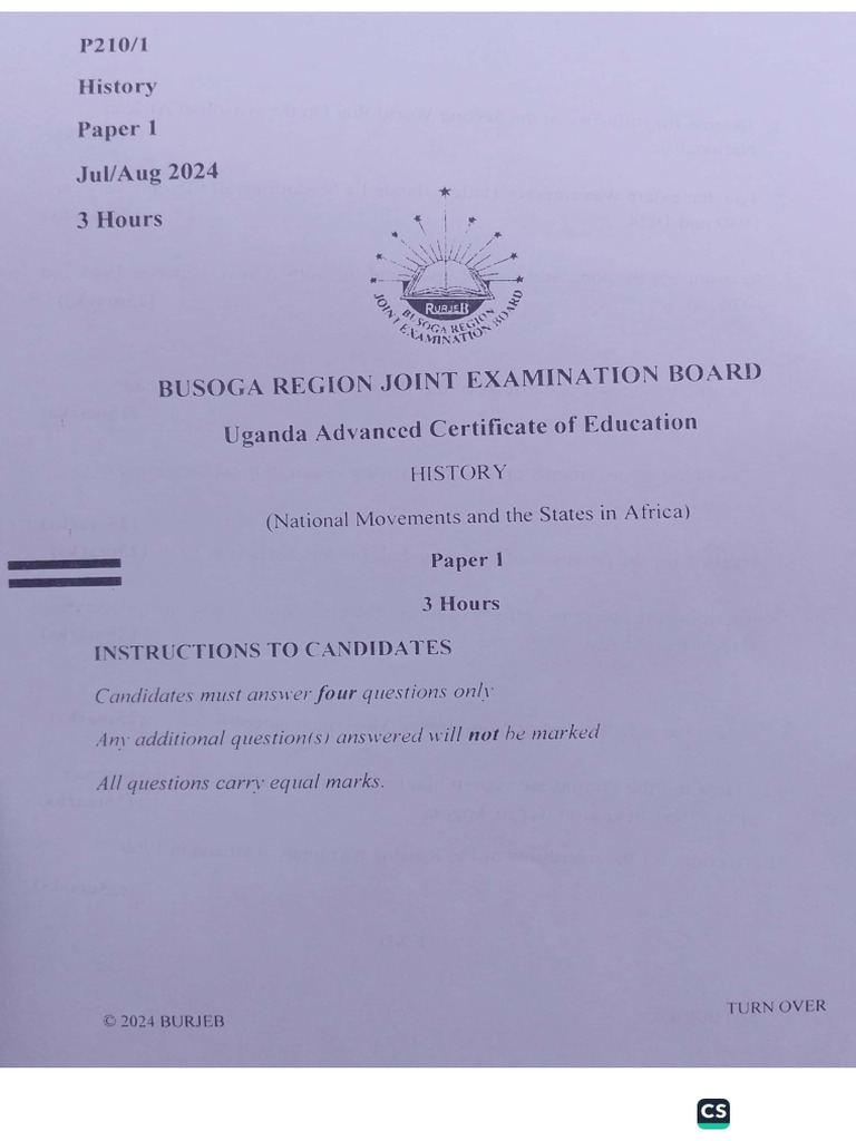 Hist Burjeb Paper 1 | PDF