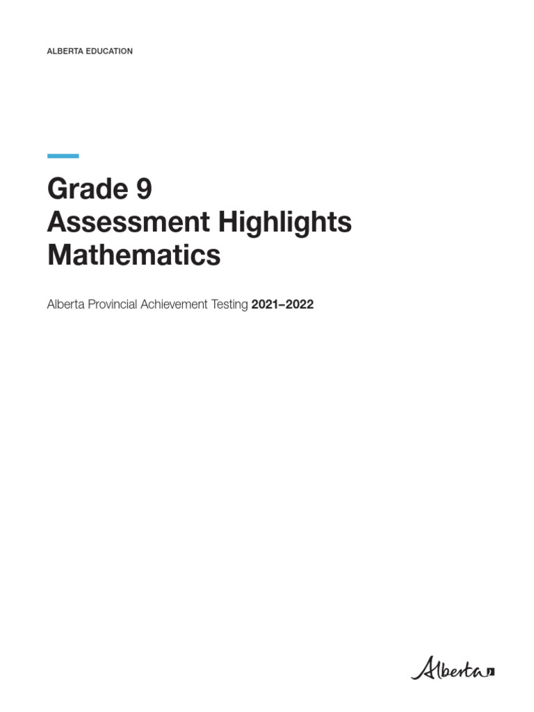 2022 Grade 9 Math Assessment Insights | PDF | Mathematics | Statistics