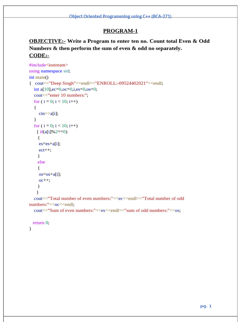 C++ Object-Oriented Programming Exercises | PDF | Namespace | C++