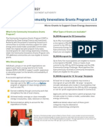 Community Innovation Grants Program Fact Sheet