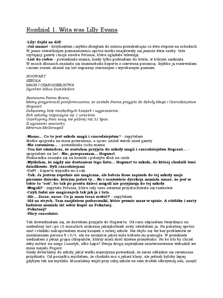 Lilly Evans I James Potter PDF