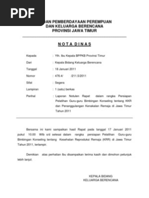 Nota Dinas Notulen Rapat 17 Januari