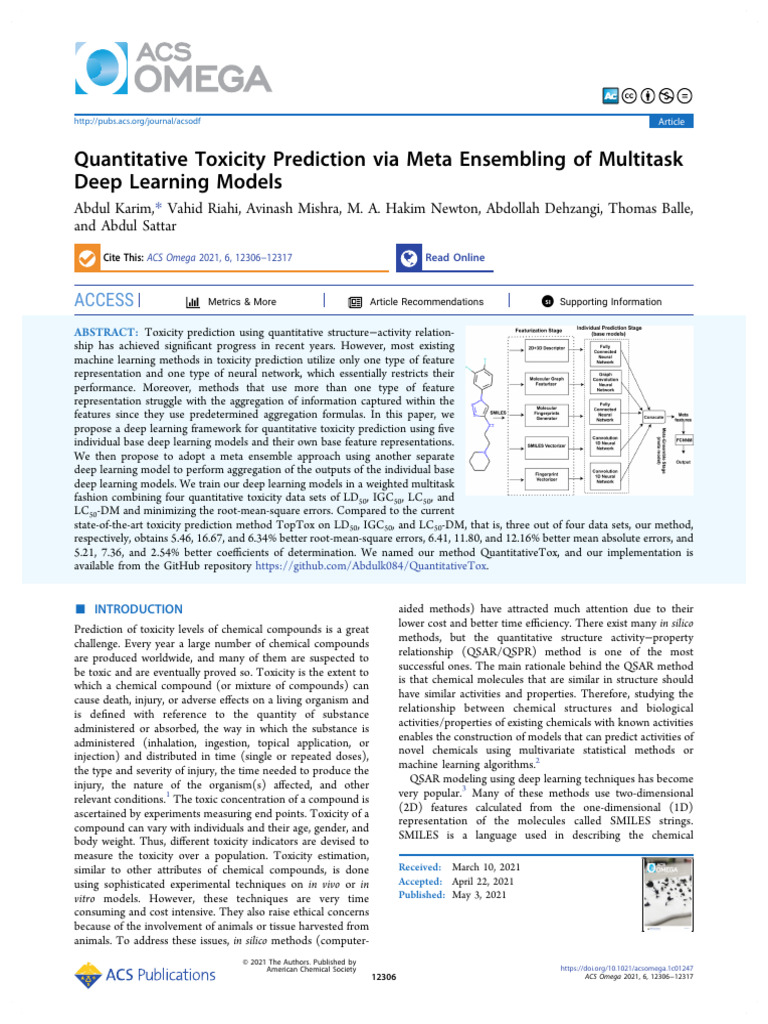 Meta Ensembling for Toxicity Prediction | PDF | Quantitative Structure ...