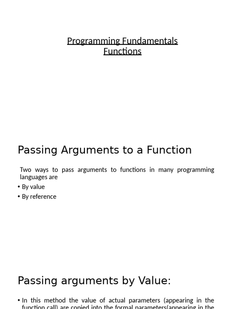 Function Argument Passing in C++ | PDF | Parameter (Computer ...