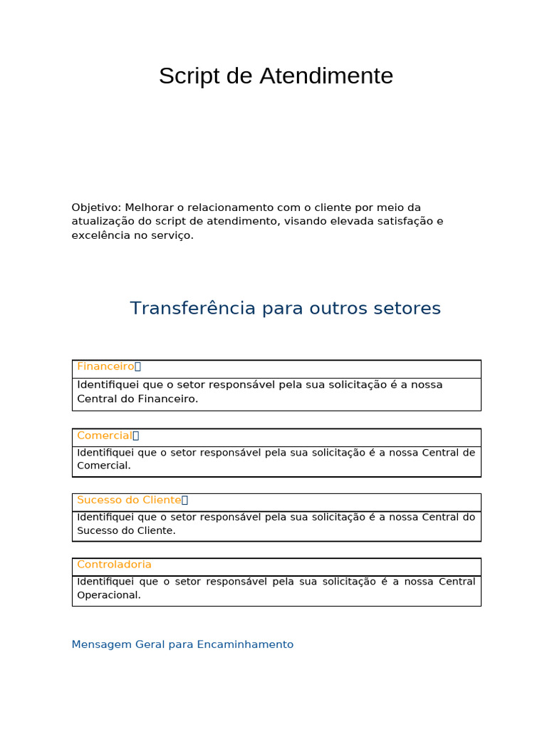Script de Atendimento ao Cliente Eficiente | PDF | Wi-Fi | Rede de ...