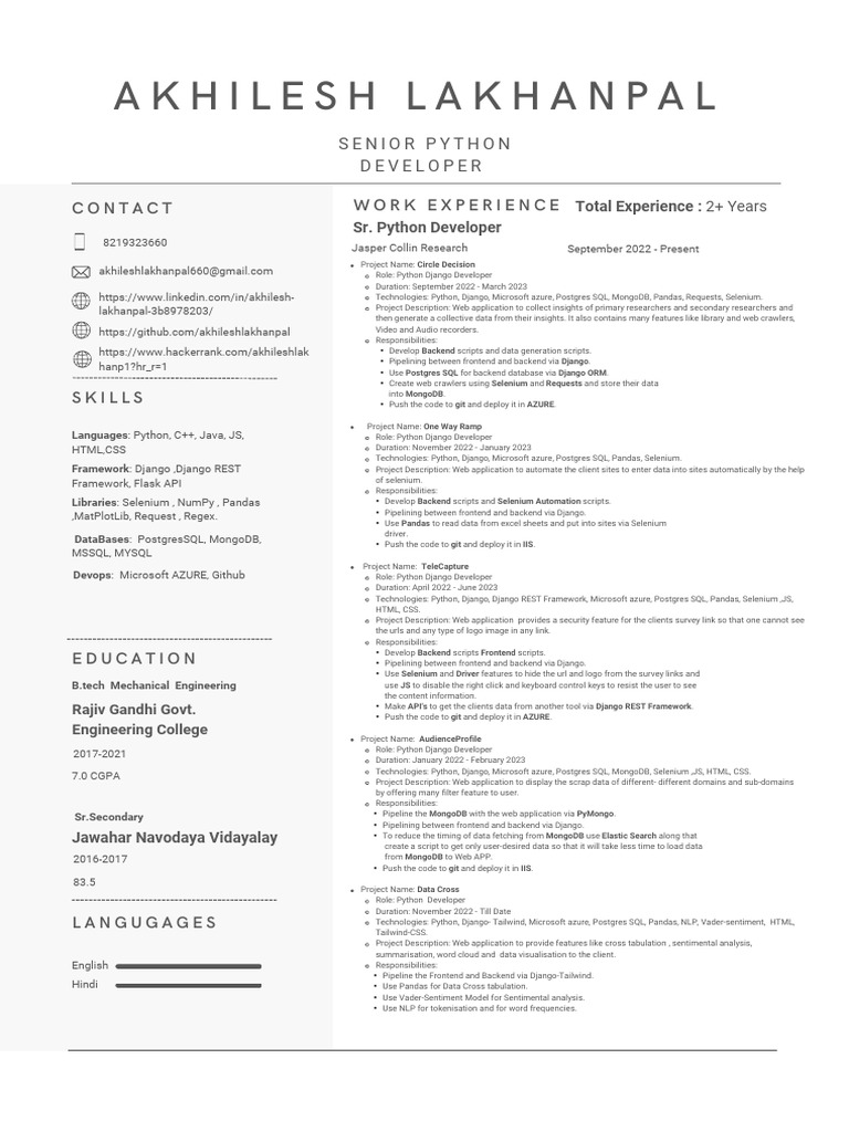 Akhileshlakhanpal660 | PDF | Microsoft Sql Server | Selenium (Software)
