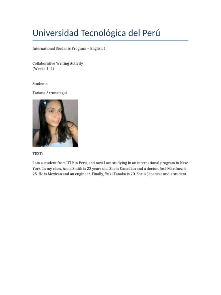 Collaborative Writing Activity | PDF