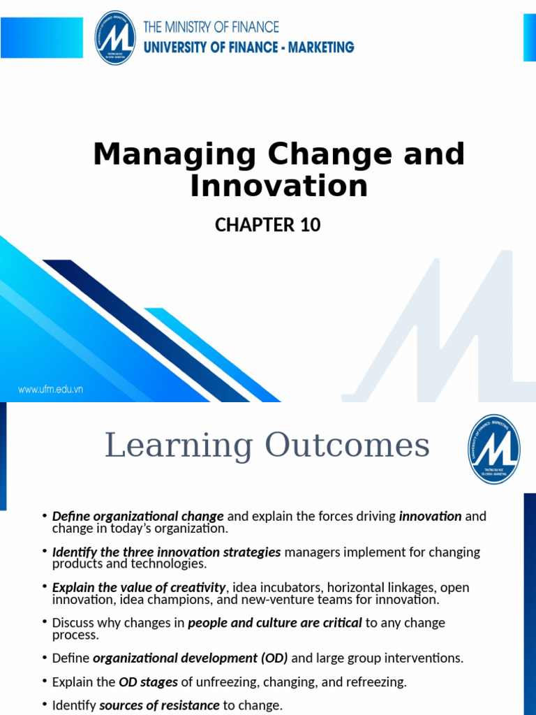 Chapter 10 - Managing Change and Innovation | PDF | Organization ...