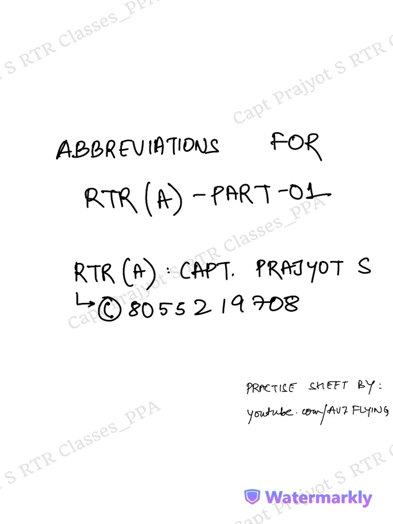 RTR - Ppa - PS - Avi - Pracsheet F | PDF | Aerospace Engineering ...