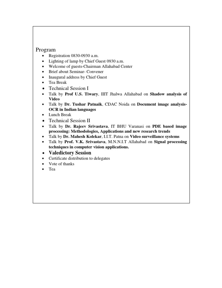 Seminar on Image Processing Techniques | PDF