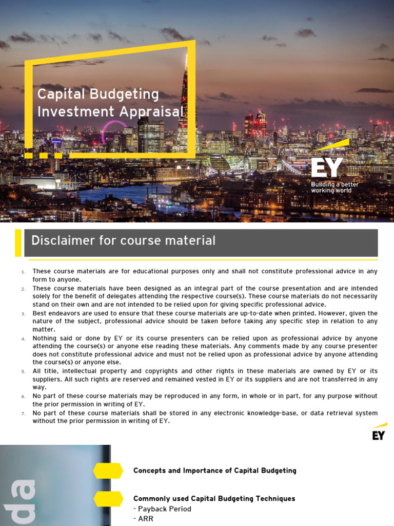 Capital Budgeting and Investment Appraisal | PDF | Net Present Value ...