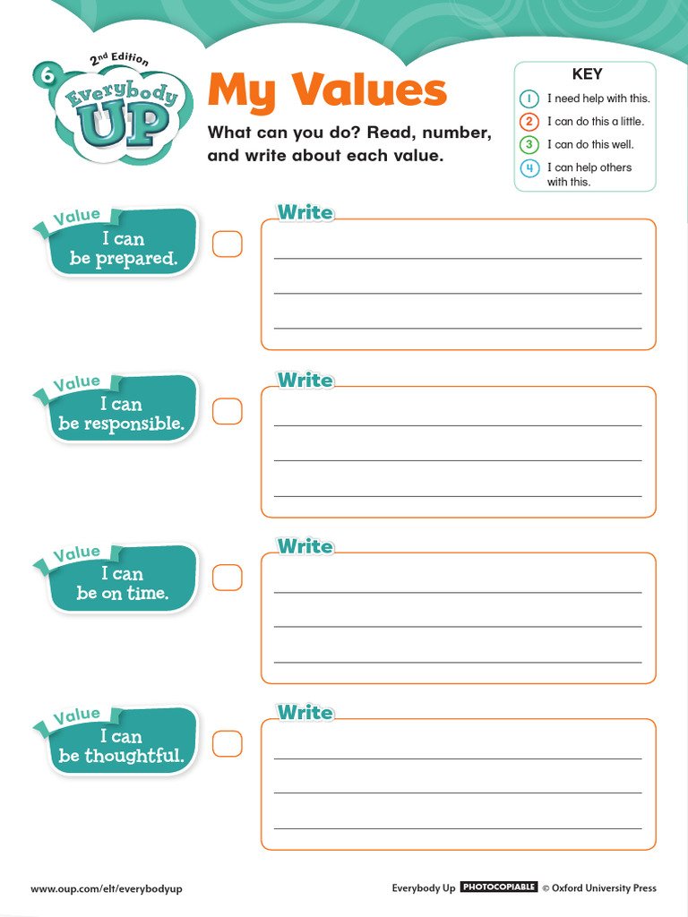 Eu2e l6 My Values Chart | PDF