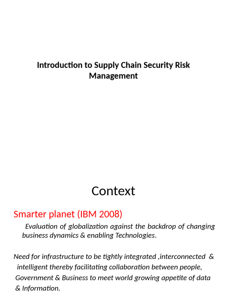 Supply Chain Security Risk Management Guide | PDF | Information ...