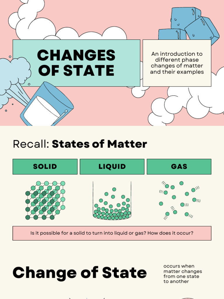 Changes of State in Matter Explained | PDF