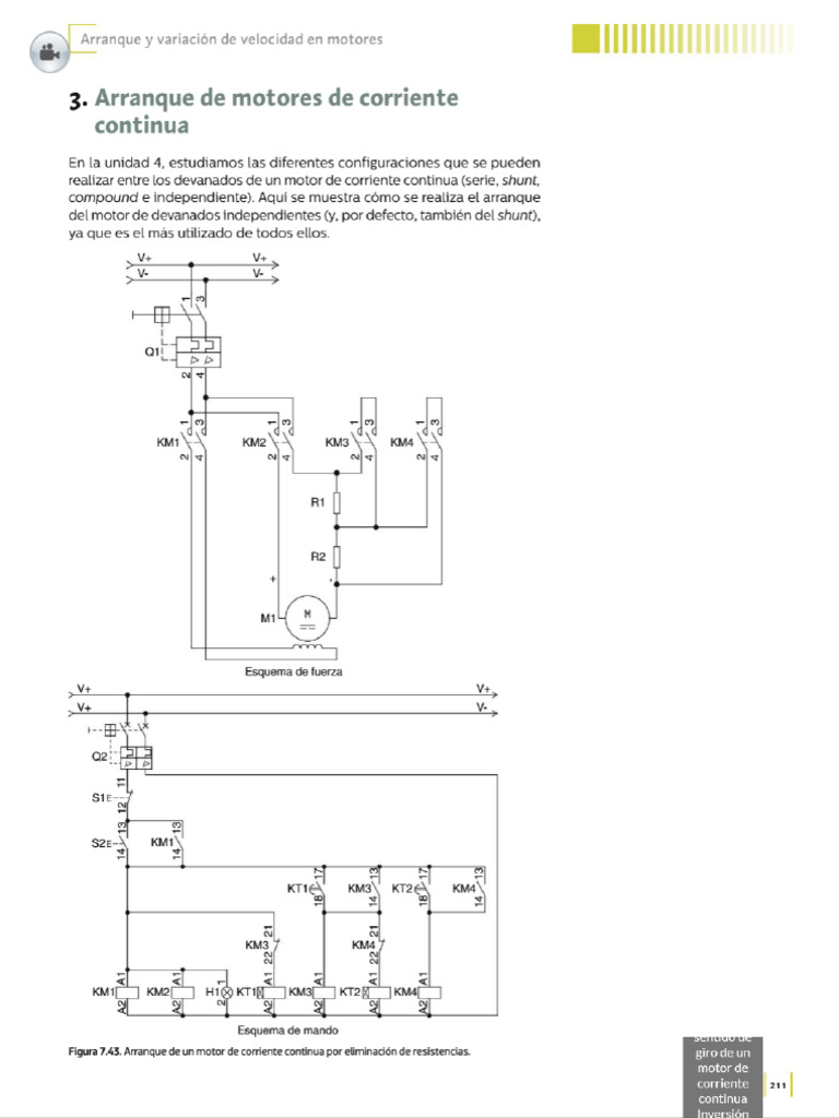 Arranque de Motores de Corriente Continua | PDF | Inductor ...