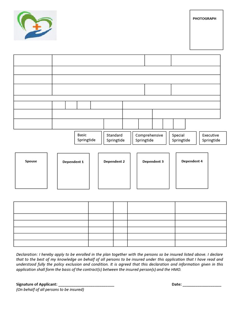 Springtide Healthcare Enrollee Form | PDF