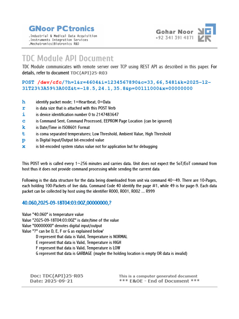 TDC Module API Overview and Data Structure | PDF
