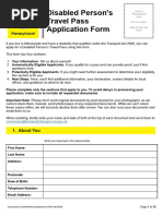 Disabled Persons Freedom Pass Application | PDF | Hearing Loss
