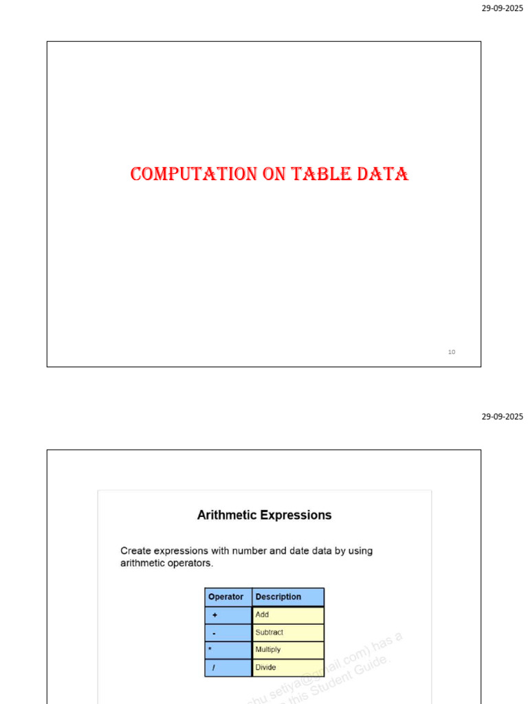 SQL Operators | PDF