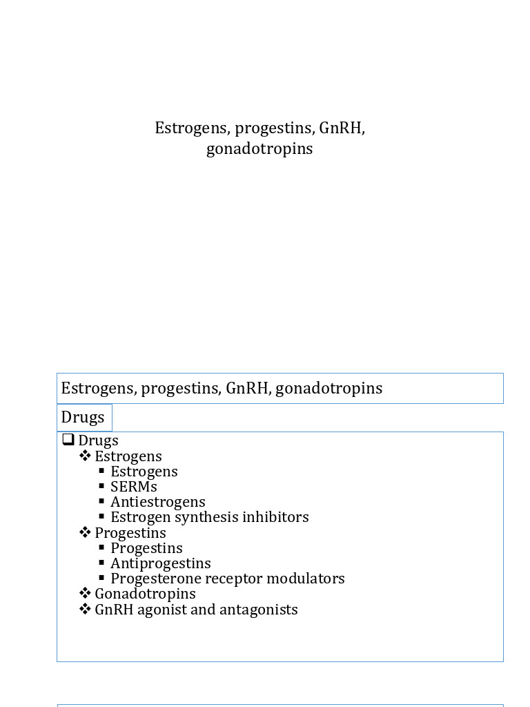 Hormonal Therapies: Estrogens & Progestins | PDF | Estrogen | Endocrine ...