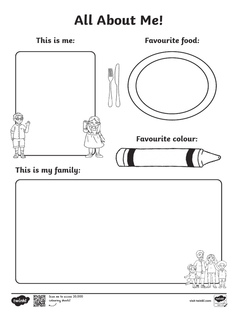 T T 13155 All About Me Colouring and Drawing Worksheet Ver 6 | PDF