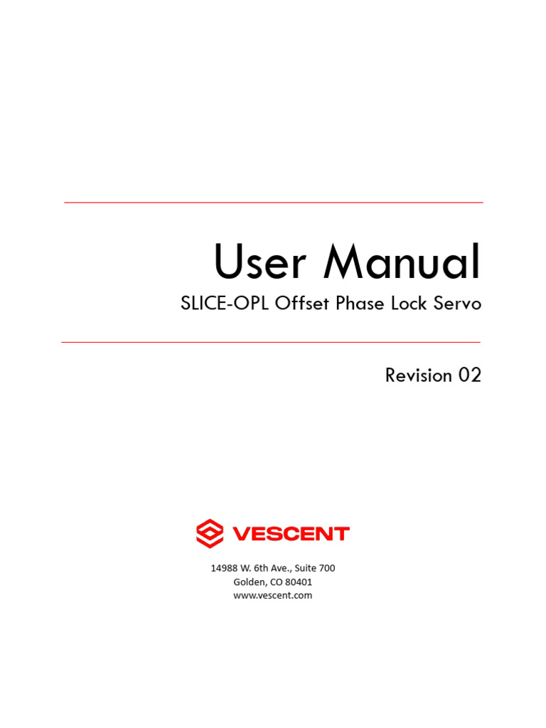 SLICE-OPL User Manual Guide | PDF | Menu (Computing) | Parameter ...