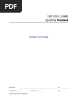 Quality Manual Template Example