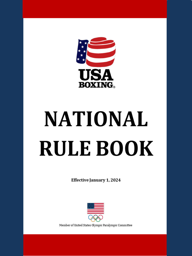 USA Boxing Rule Book Rev. 01.01.2024 | PDF | Sports | Individual Sports