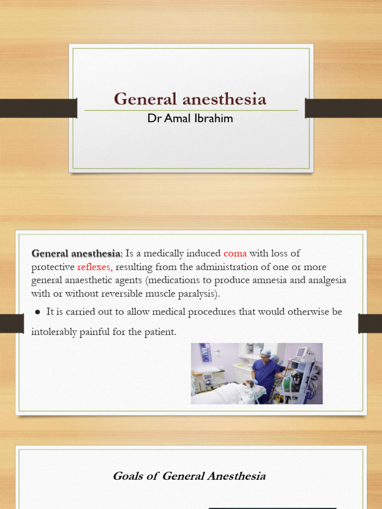 General Anesthesia - 250711 - 235911 | PDF | Anesthesia | Medicine