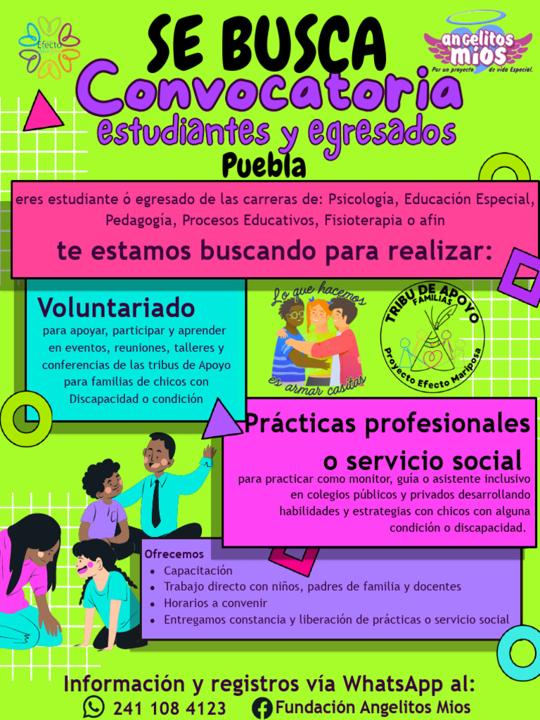 Ofrecemos Capacitación Trabajo Directo Con Niños, Padres de Familia y ...
