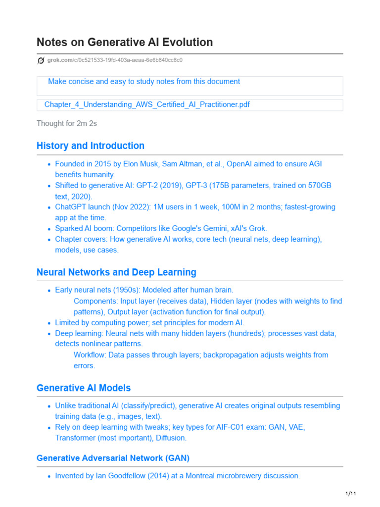 Generative AI: Evolution and Insights | PDF | Deep Learning ...