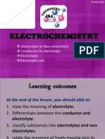 Electrochemistry: Electrolyte Vs Non-Electrolyte Conductor Vs Electrolyte Electrolysis Electrolytic Cell