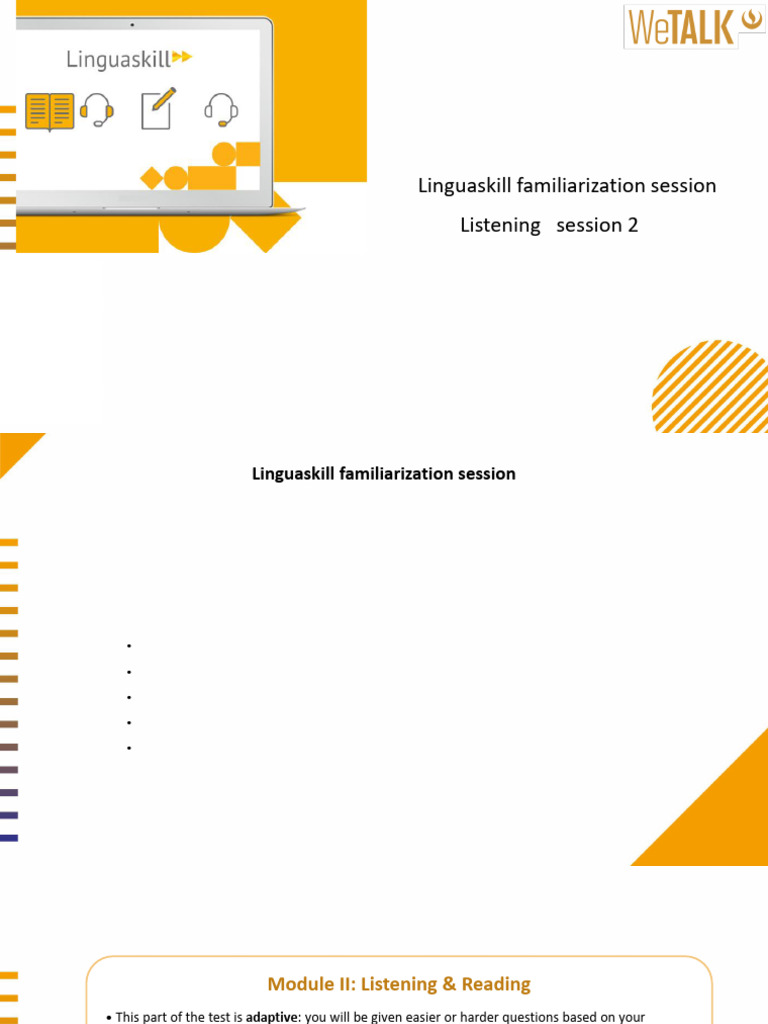 Linguaskill Module II: Listening Guide | PDF | Fear | Communication
