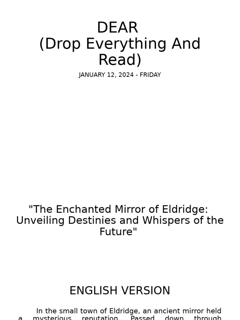 Dear | PDF