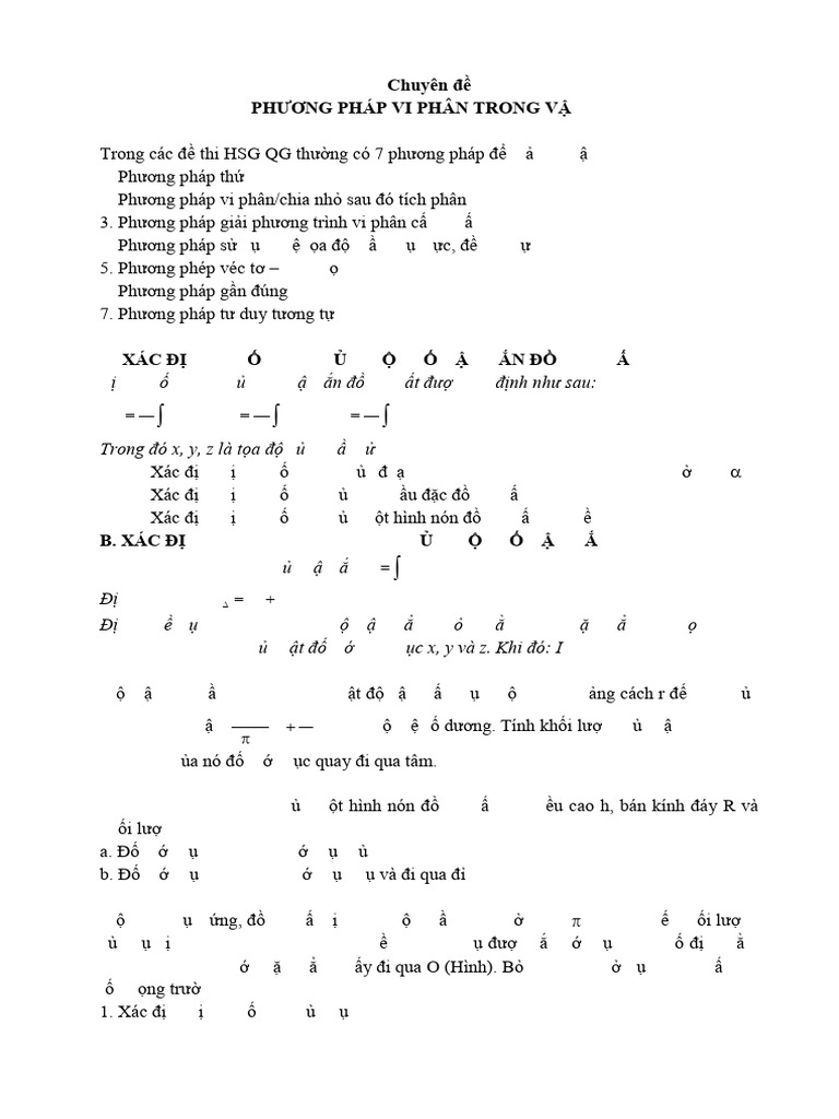 KG2. ĐỀ - Chuyên đề - Vi phân | PDF