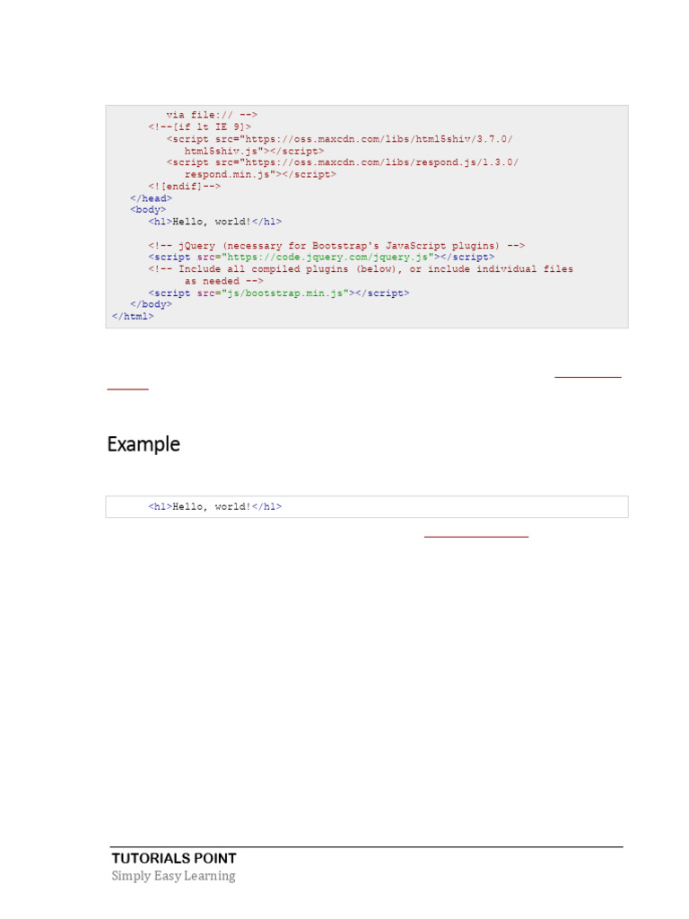 Bootstrap Template Structure Tutorial | PDF