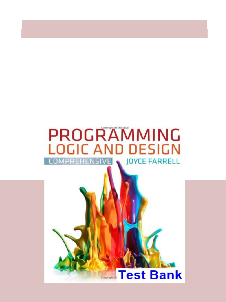Programming Logic and Design Comprehensive 7th Edition Joyce Farrell ...