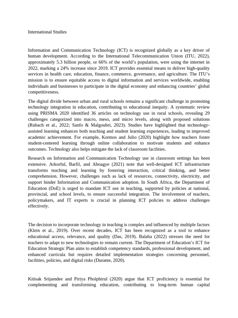 International Studies | PDF | Information And Communications Technology ...