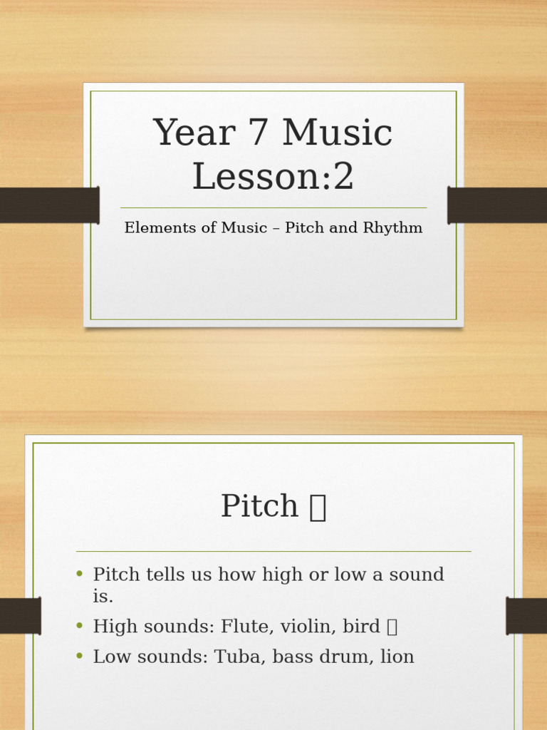 Lesson 2-Pitch and Rhythm | PDF