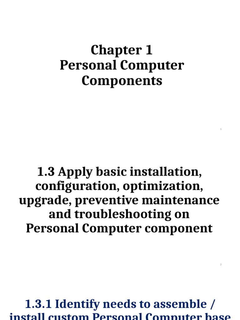Microcomputer Installation and Upgrades | PDF | Bios | Booting