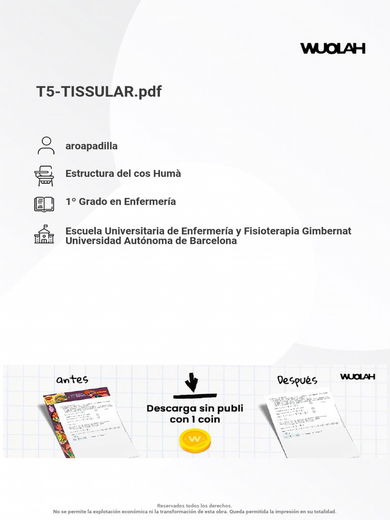 Wuolah Free T5 TISSULAR | PDF | Epitelio | Fertilización
