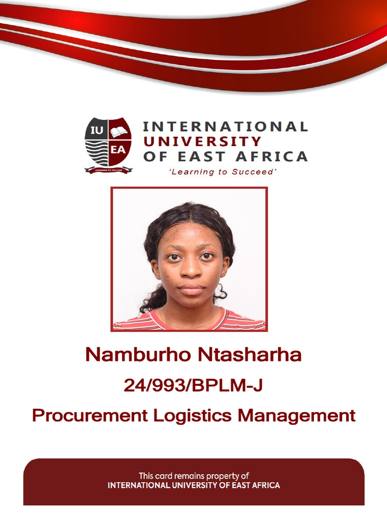 Procurement Logistics Management ID Card | PDF