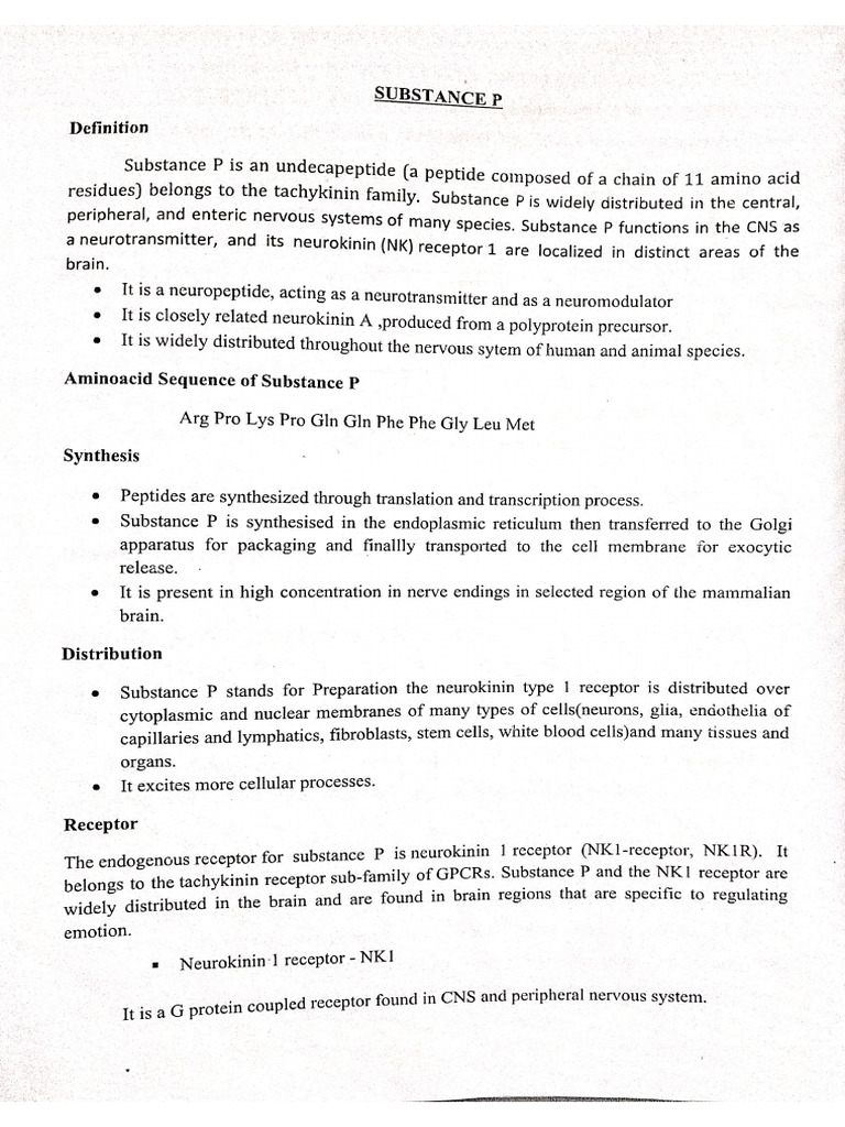 Substance P | PDF