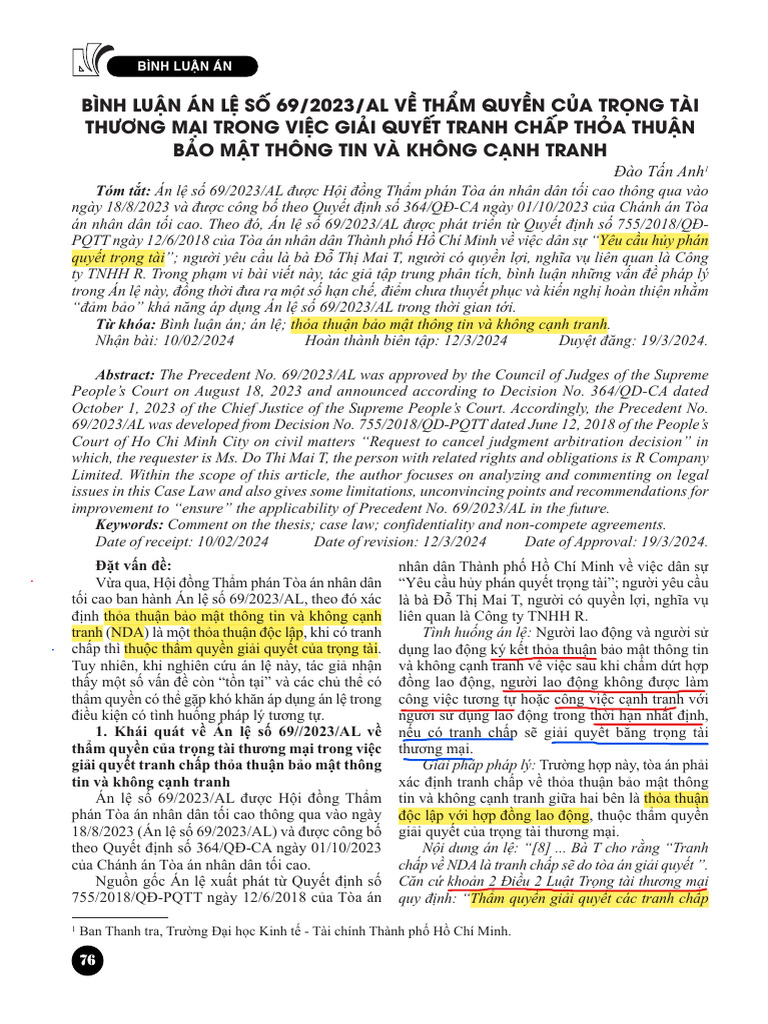 Án lệ 69 | PDF