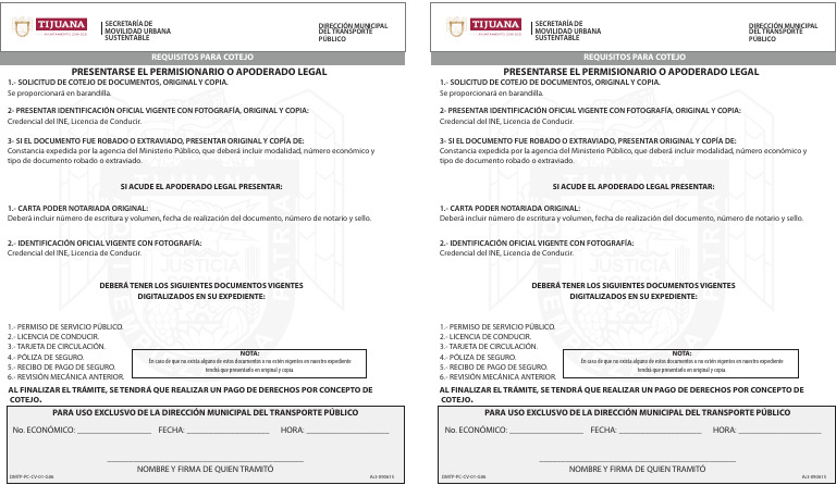 Presentarse El Permisionario O Apoderado Legal Presentarse El ...